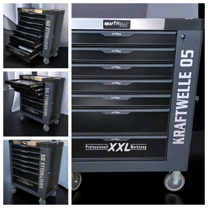 Професионална количка с инструменти Kraftwelle 05 - 7 чекмеджета