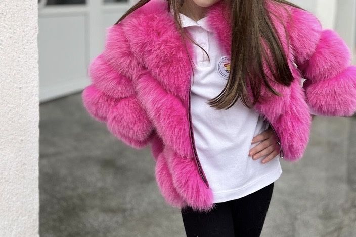 Blanita de vulpe roz pentru fetite