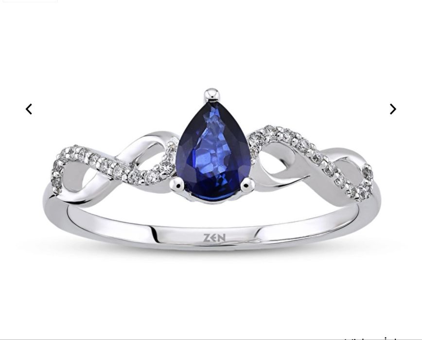 Комплект бриллианты с сапфиром