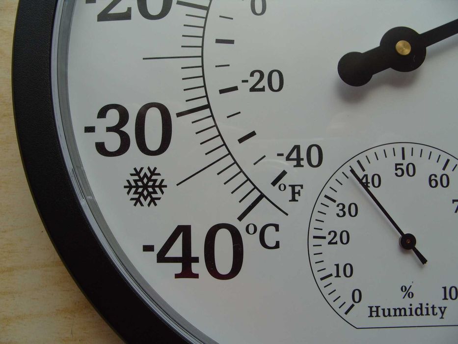 Голям и много точен термометър с хигрометър