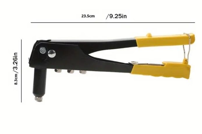 Заклёпочной пистолет жёлтого света.