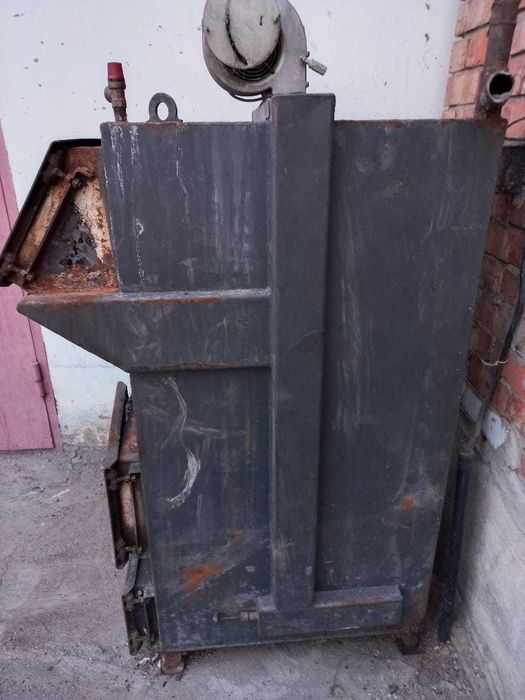 Печь с компьютером и вентилятором на 270кв/м + расширительный бак