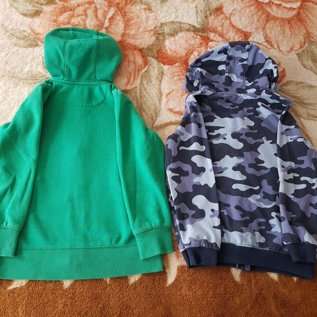 Lot haine băieți,6-8 ani:pantaloni și hanorac army,căciuli groase,H&M