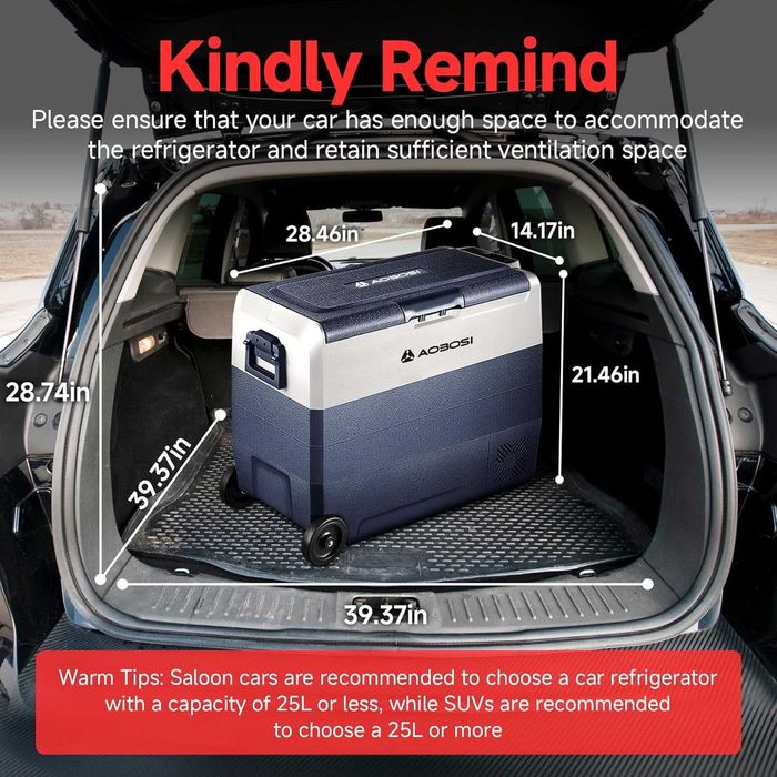 AAOBOSI 60L компресорен авто хладилник/фризер с APP контрол