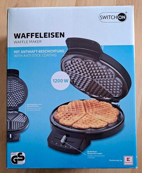 Aparat de facut 5 vafe putere 1200 W Argintiu si Negru