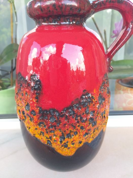 Vaza ceramica retro Scheurich- Fat Lava W.Germany