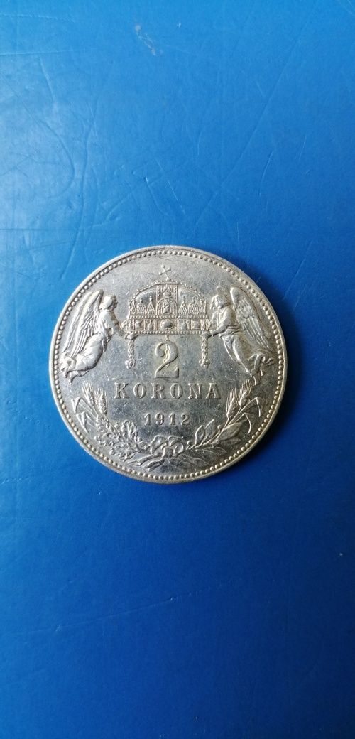 Moneda argint 2 korona 1912 Ungaria necirculata