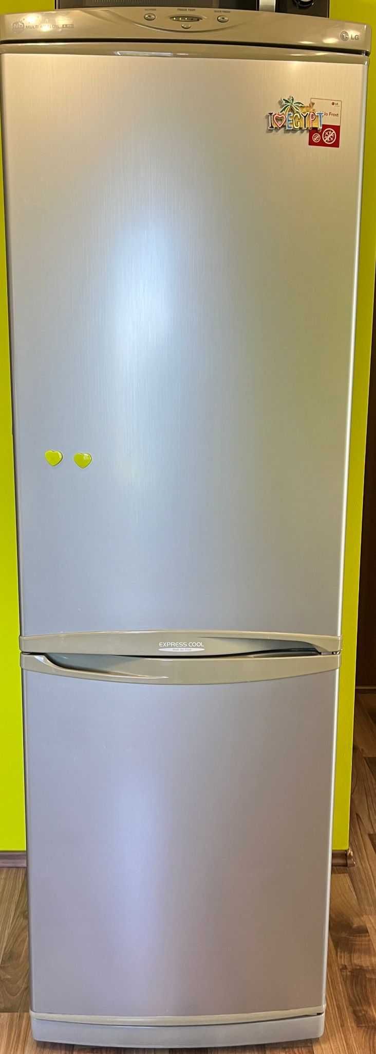 Combina frigorifica LG 303 litri clasa A No Frost Argintiu frigider