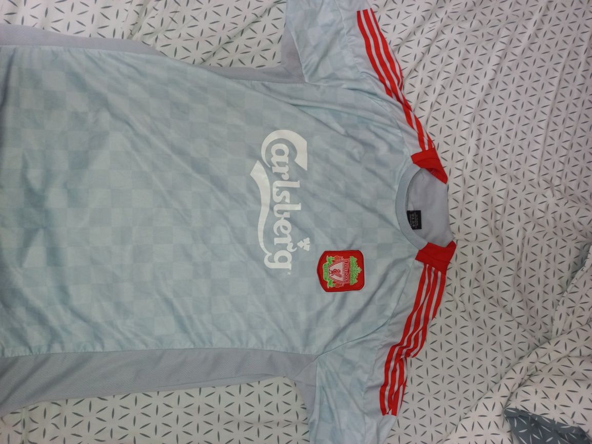 Tricou fotbal Vintage cu chipa Liverpool