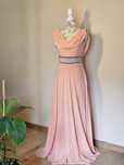 Rochie de seară  roz pudrat, impecabila - marime 38