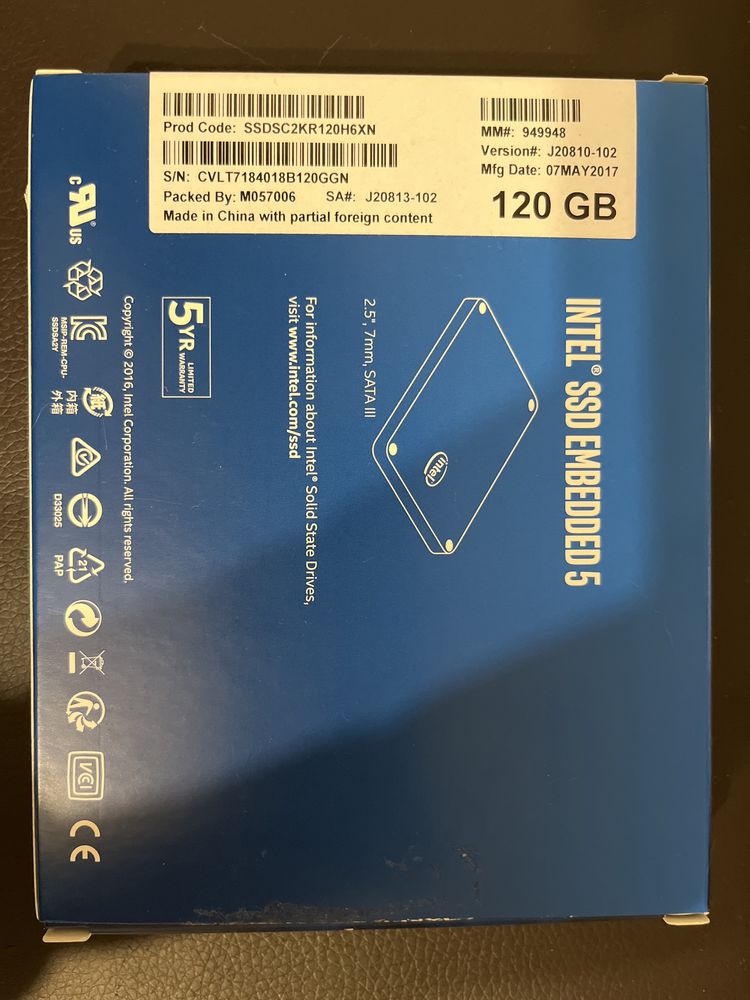 SSD Embedded 5 INTEL 120GB