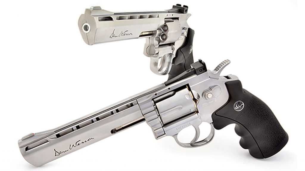Revolver Dan Wesson Silver 6 inch CO2 Metal AIRSOFT