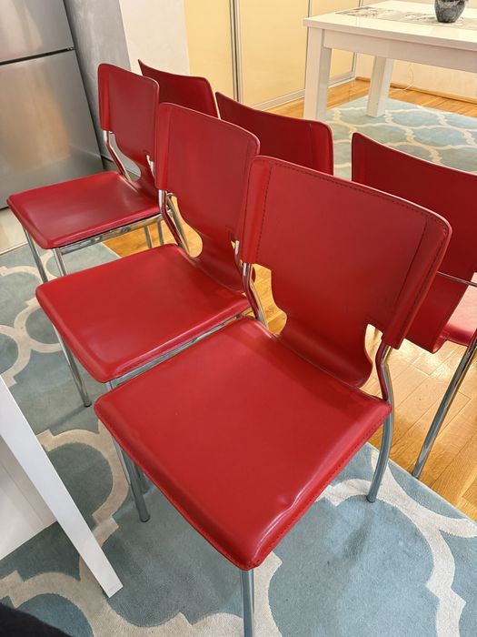 Set 6 buc Scaune piele spalt