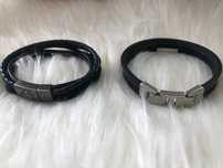 Doua Bratari Piele + Inox Fossil