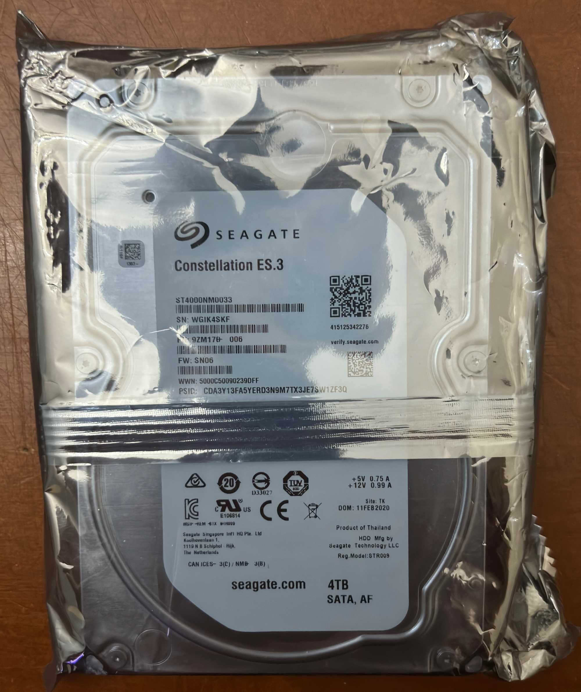 Жёсткие диски SEAGATE Constellation ES.3, 4TB (новые)