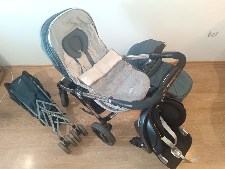 Количка 3 в 1 Mamas and papas Ocarro + количка чадър + чувалче + аксес