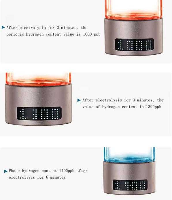 Водородна Бутилка за Алкална Вода Йон Генератор Кислородно Вдишване