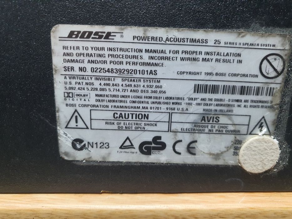 Vand subwoofer activ 5.1 bose acoustimass 25