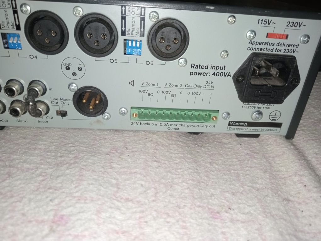 Amplificator-mixer 100V, 2 zone Bosch PLE-2MA120-EU