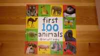 Книга для детей в картинках на английском языке "First 100 animals"