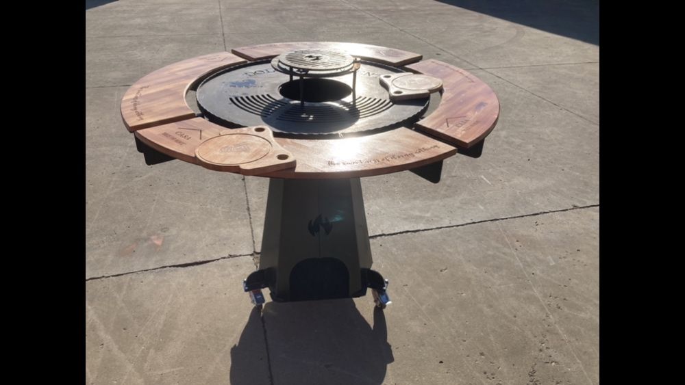 Grătar sau plită din oțel sau inox + elemte fontă 900 mm