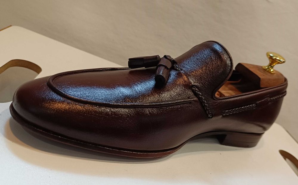 Pantofi loafer 42 tassel premium Il Passo piele naturala moale