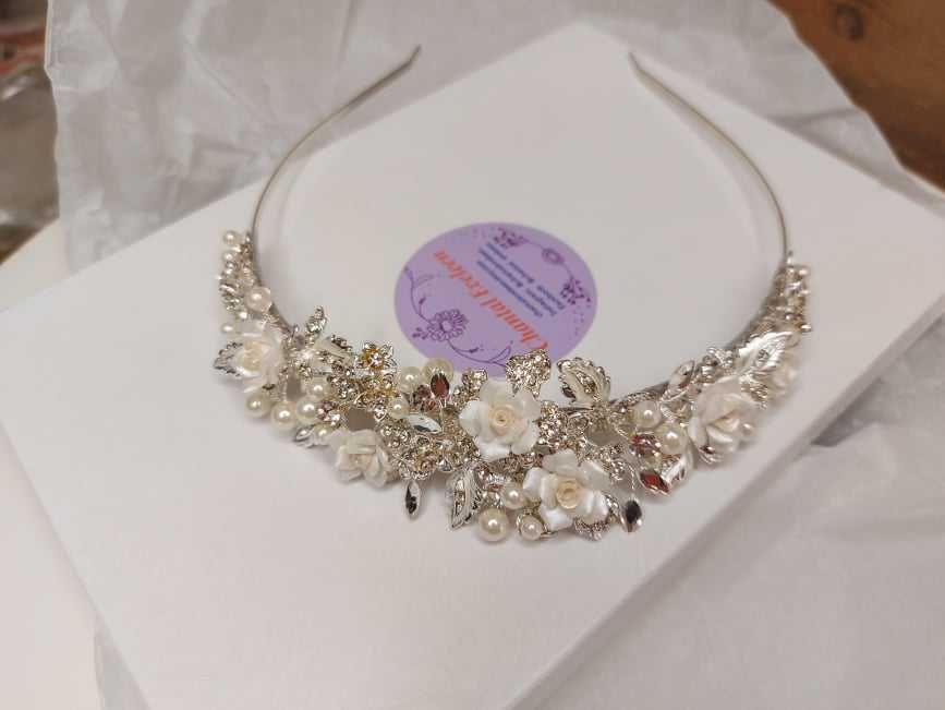 Сватбена тиара диадема във винтидж стил