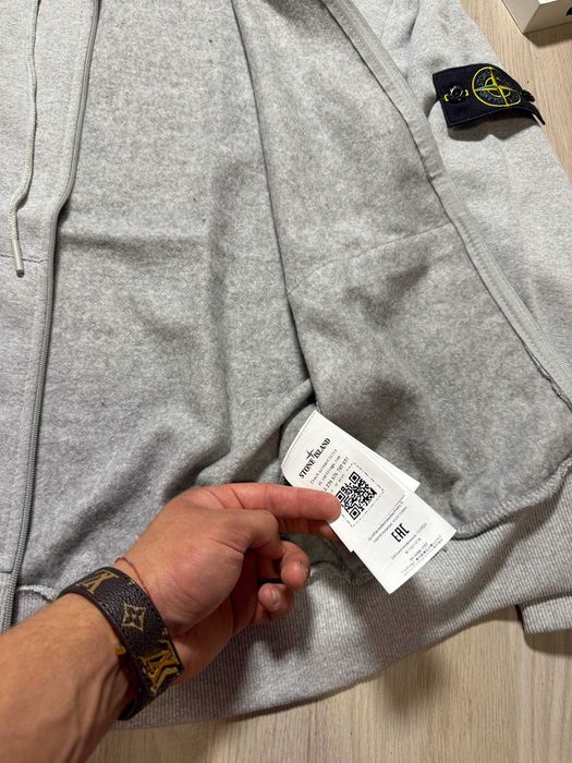 ПРОМОЦИЯ Мъжки Черен и Сив Суичър Stone Island Зип Худи Стоун Айлънд