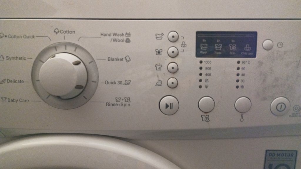 Пералня LG direct drive 7 kg модел F1091QD на части.