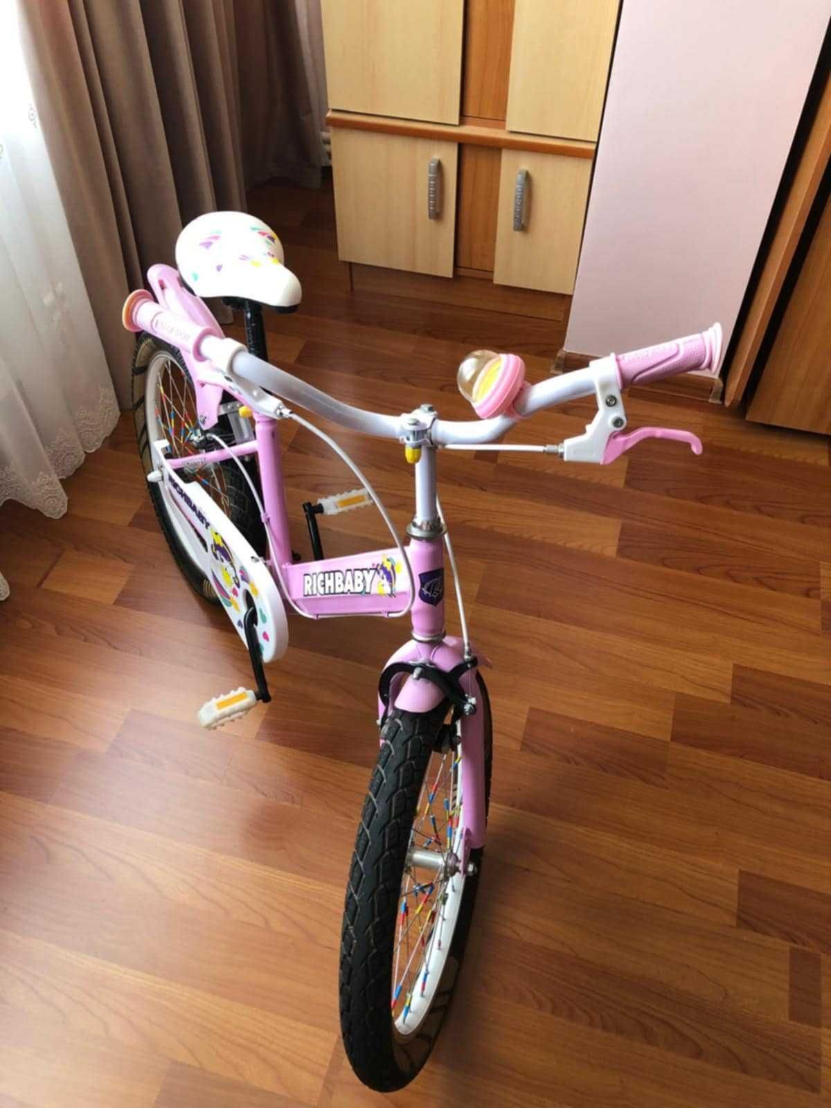 Bicicleta pentru copii Rich Baby, 20 inch, fucsia/ alb