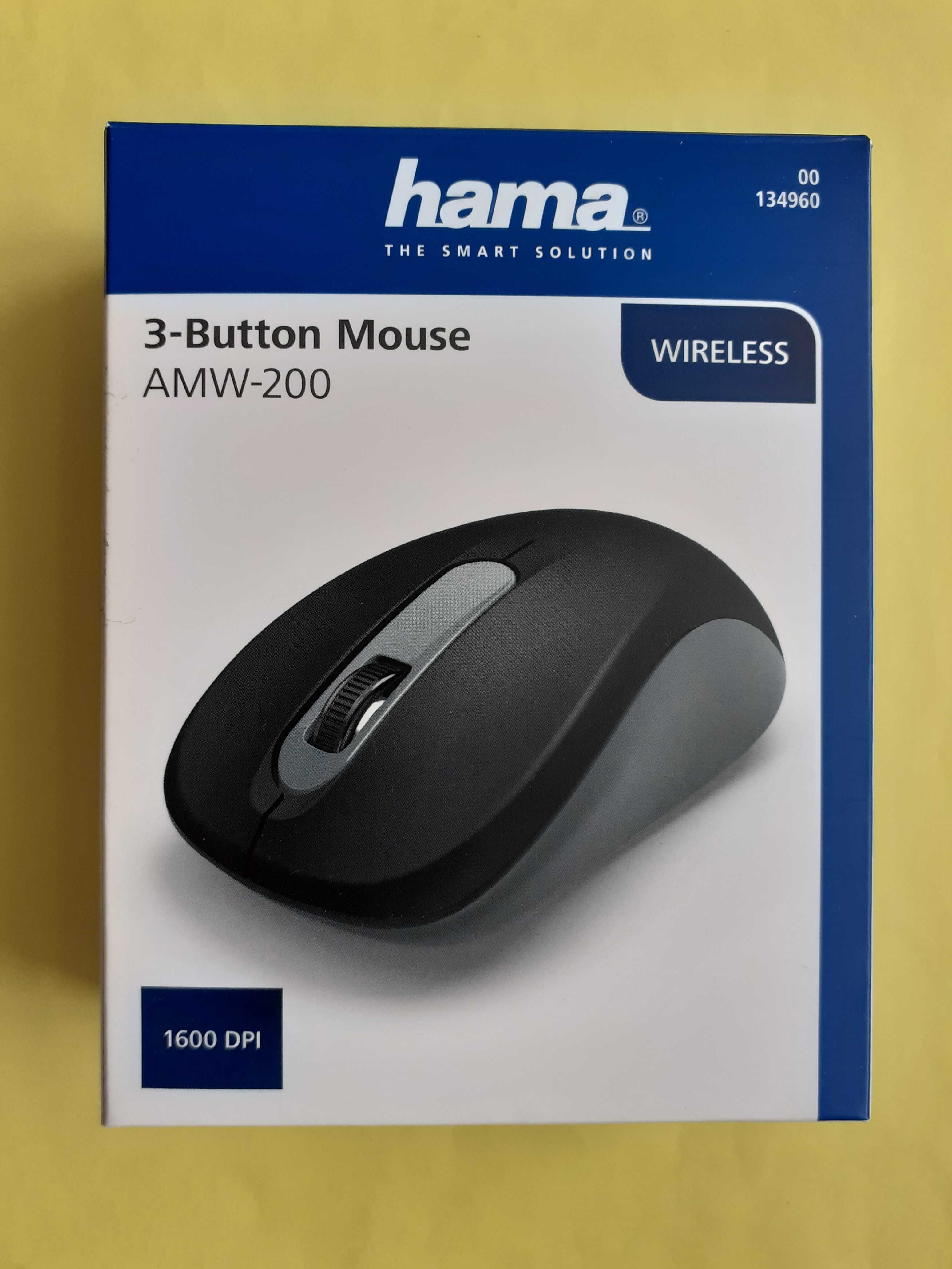 Mouse Hama tip AMW-200, optic, wireless, 1600 DPI.