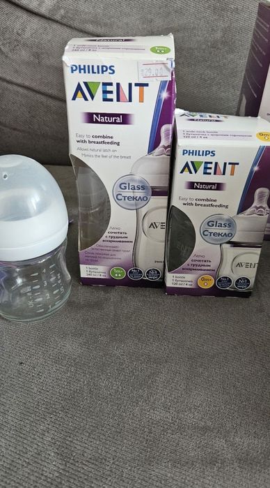 Стъклени бебешки шишета Филипс Авент