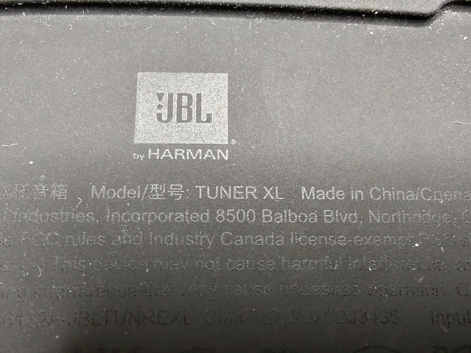 Boxa portabila JBL Tuner XL, Bluetooth, IPX7, Radio DAB/DAB+/FM, negru