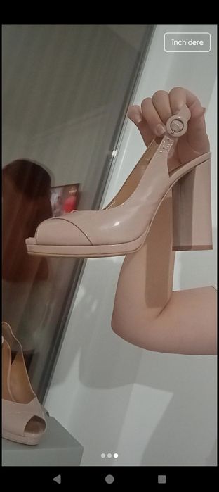 Sandale cu toc  de dama