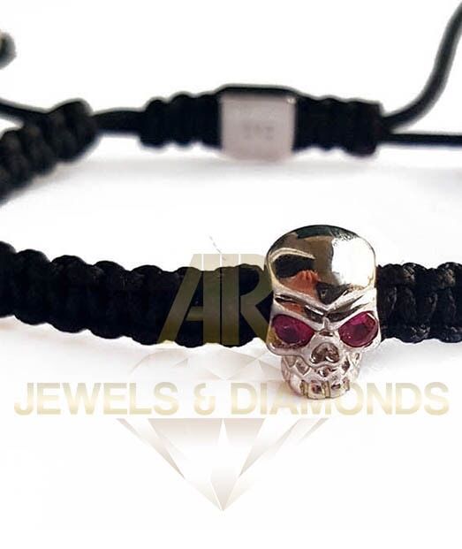 Bratara AUR alb 14 K 3.23 gr model SKULL ARJEWELS(AR791)