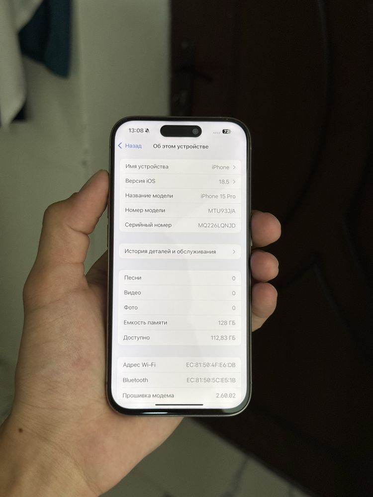 iPhone 15 Pro 128gb displey almashgan