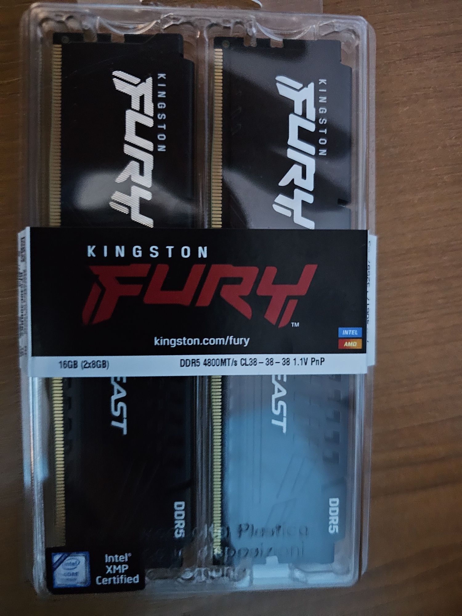 Memorie Kingston FURY Beast 16GB DDR5 4800MHz CL38 Dual Channel Kit