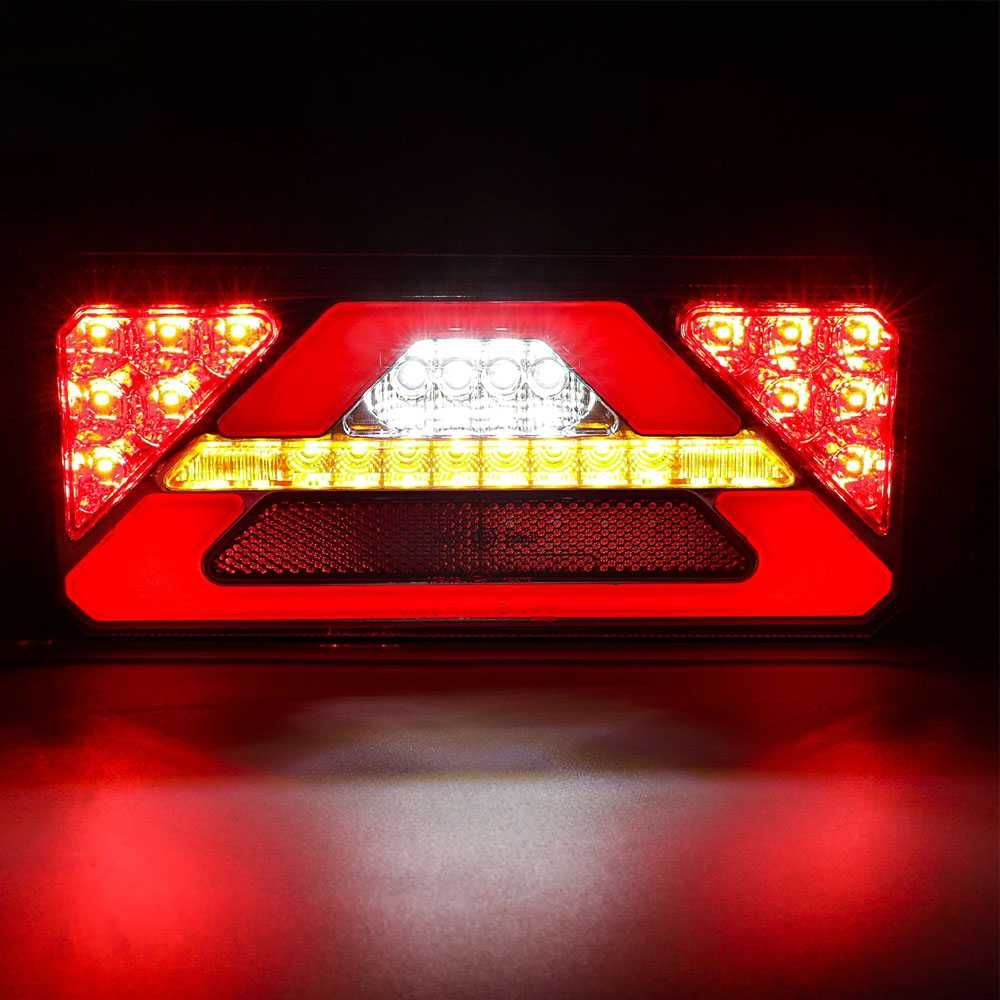 2 Броя LED Стопове с Неонова Светлина и Динамичен Мигач 12/24V