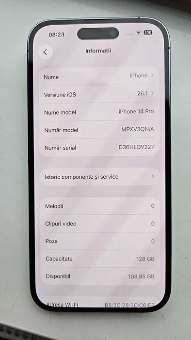 iphone 14 pro deep purple 128gb 1950 lei