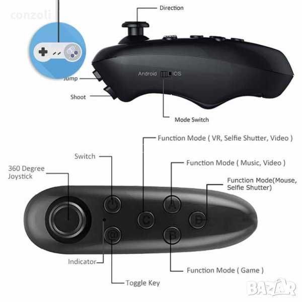 Controler joystick Bluetooth pentru telefoane smart,  tableta,  laptop