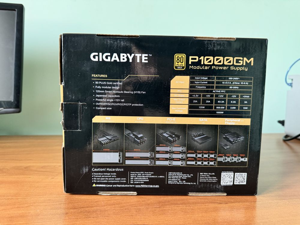 Продам Блок питания для ПК GIGABYTE P1000GM