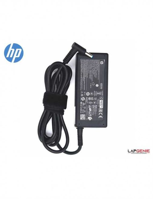 HP 65W AC Adapter, тънка синя букса 4.5мм,Oригинално зарядно за лаптоп