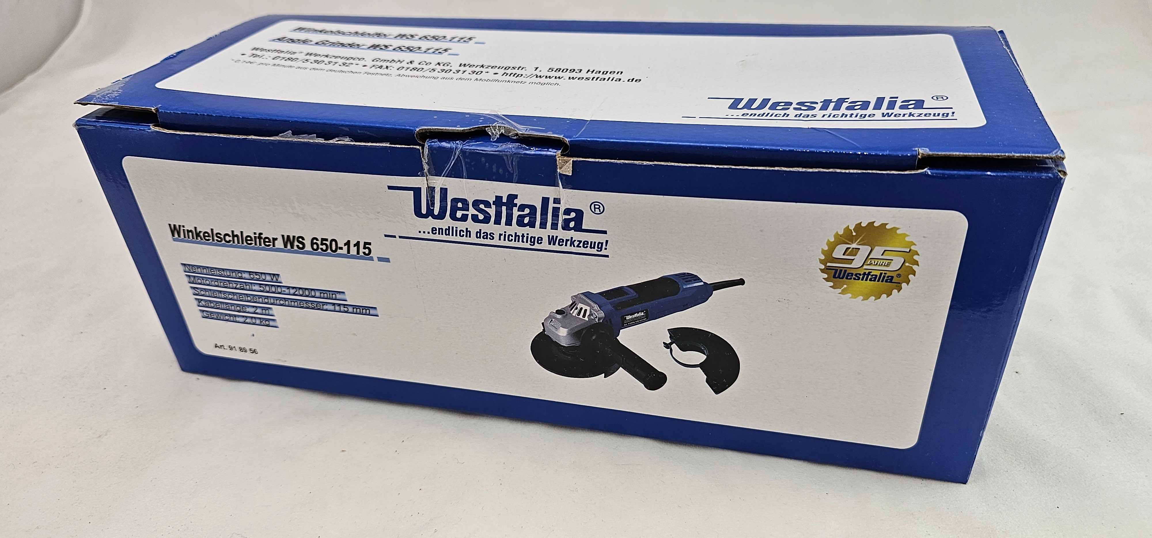 Ъглошлайф Westfalia-Германия WS 650-115, 650 W, 115 мм