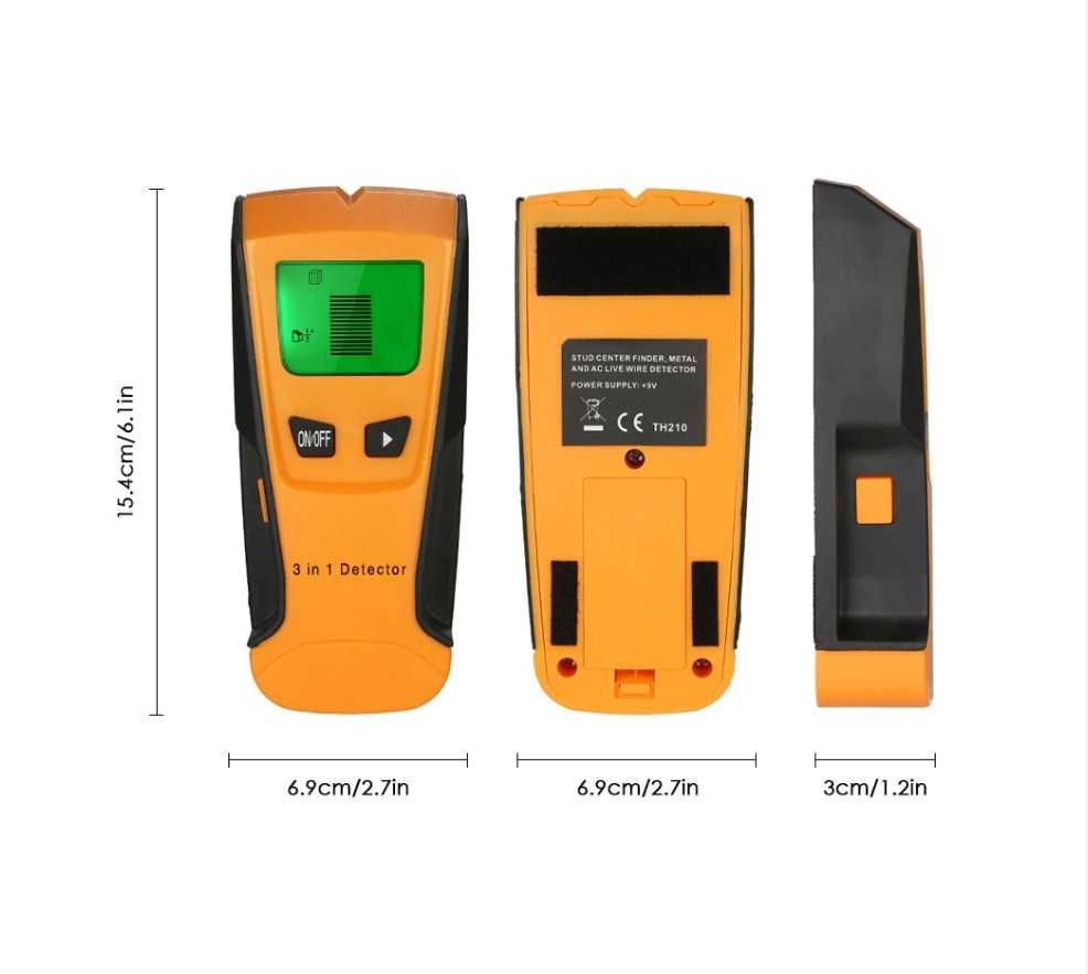 Цифров скенер за стена, детектор за дърво, метали, кабели