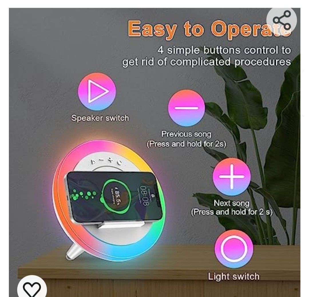 Boxa RGB si incarcator wireless