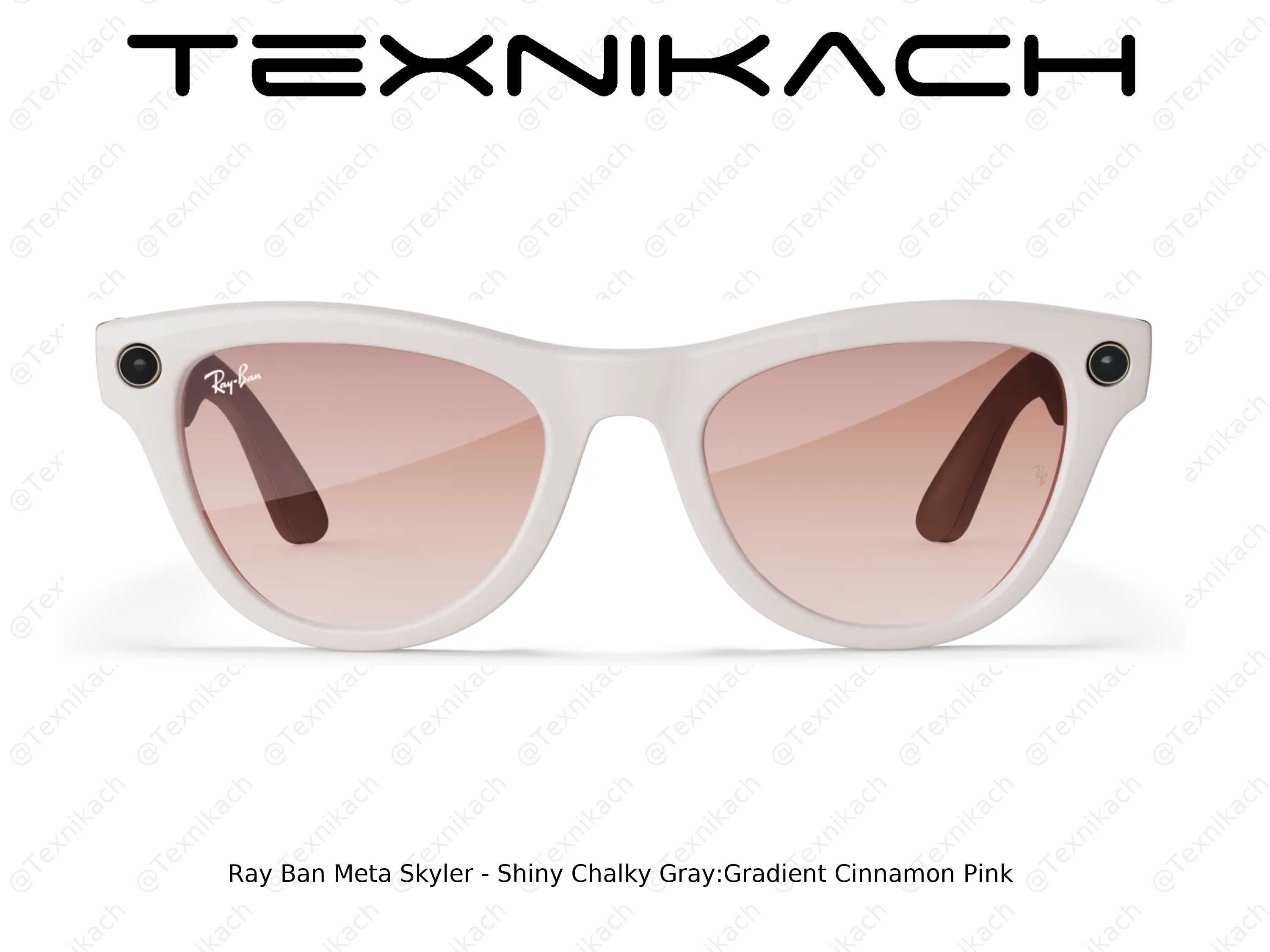 Ray Ban Meta Skyler - Shiny Chalky Gray Gradient Cinnamon Pink