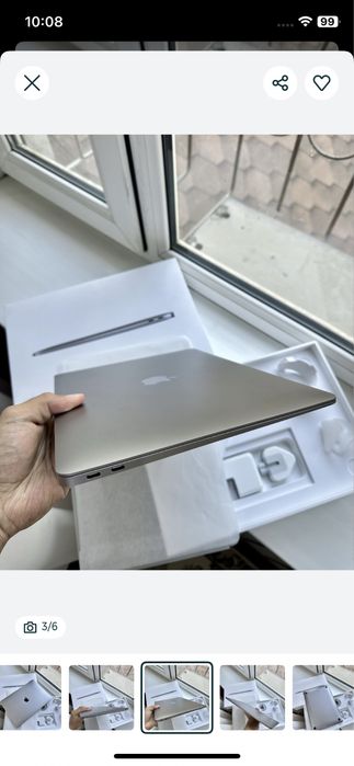 Macbook air m1 8/256 13dyum 96% yomkst 100sikl