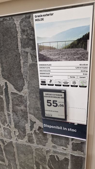 Gresie exterior rezistenta inghet
