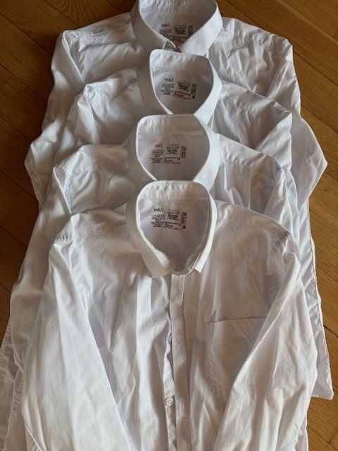 Set 4 camasi baieti - 15 ani (164-170 cm), slim fit, bumbac 100%