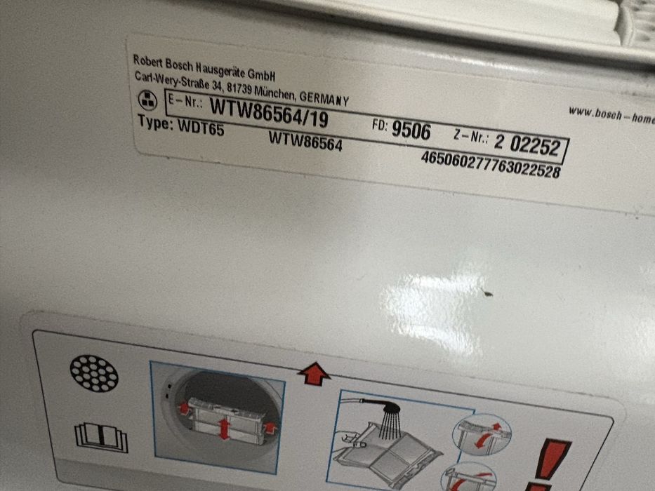 Сушилня с термопомпа Bosch самопочистваща се